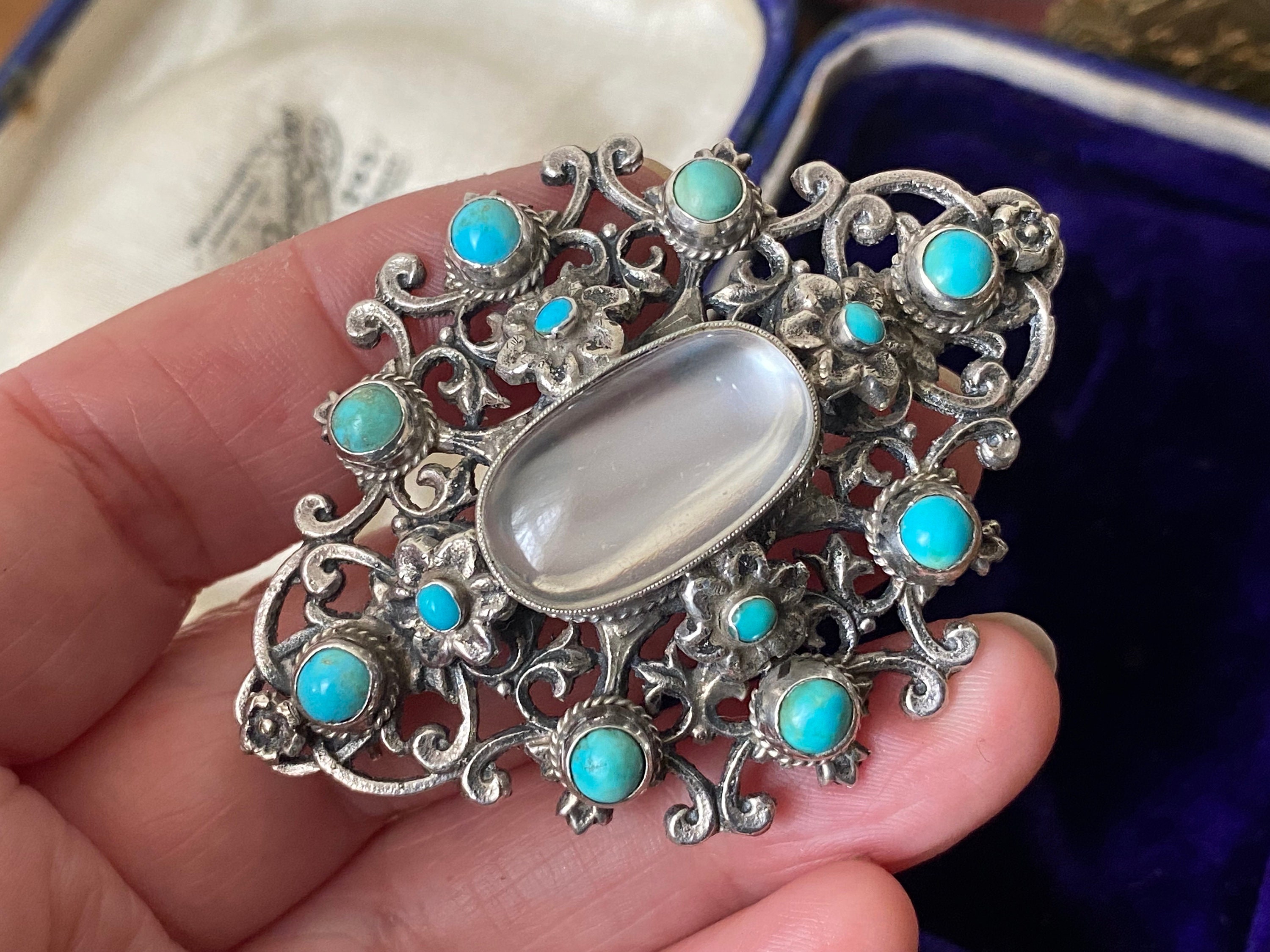 Turquoise brooch sale