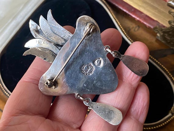 Stunning Unusual Vintage Mexico /mexican Sterling Silver Carved
