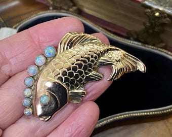 Vintageparts 10 Ciondoli Koi Con Fiore In Argento Anticato – 17x14mm, Per Gioielli Fai Da Te