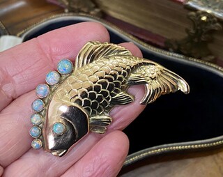Vintageparts 10 Ciondoli Koi Con Fiore In Argento Anticato – 17x14mm, Per Gioielli Fai Da Te