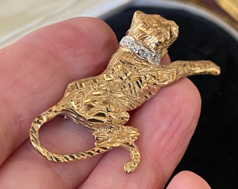 ＊お正月特価＊英国ヴィンテージ　猫さん375(9K)チャーム Fabulous Vintage English Hallmarked 375 9k 9ct Gold Bunny