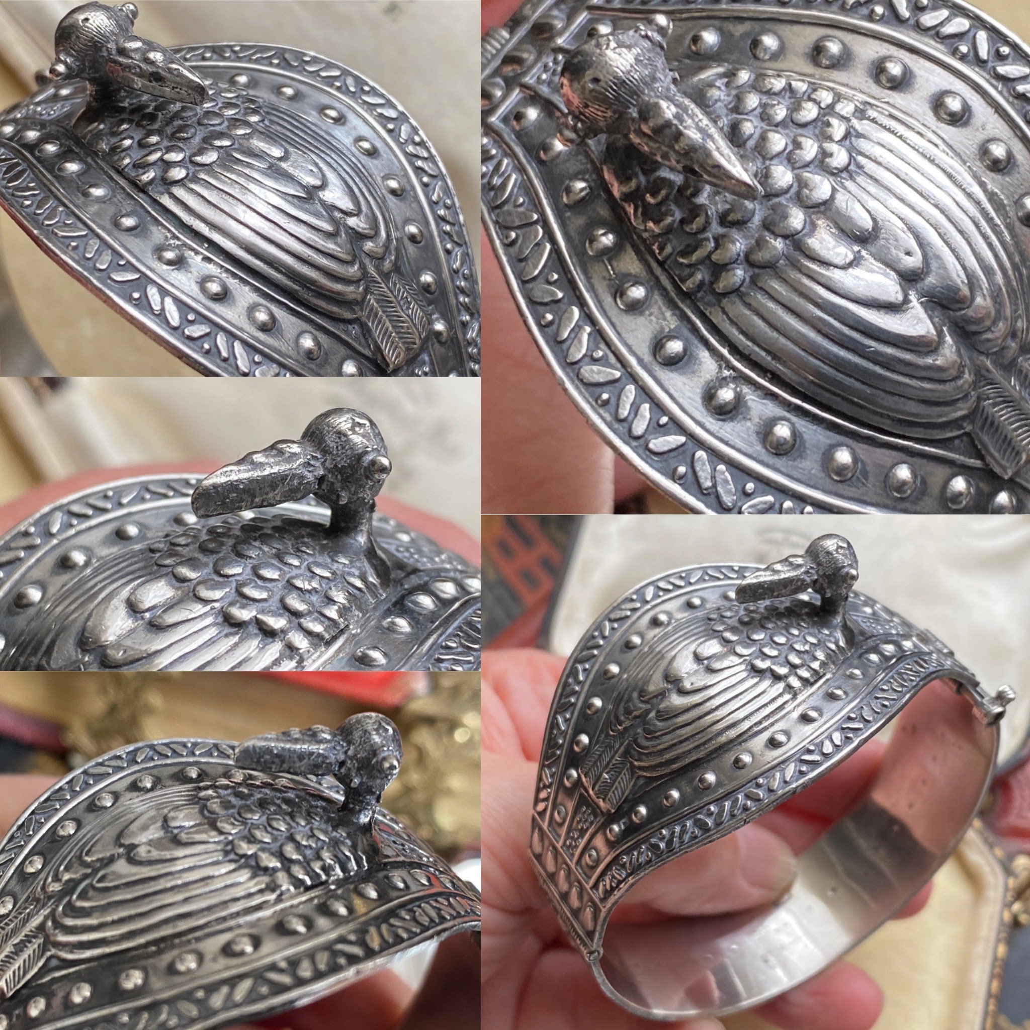 【ALDO】アンティーク風 Adaeriel スネイク 蛇 ブレスレット Unusual Antique /vintage Art Deco Egyptian Sterling Silver