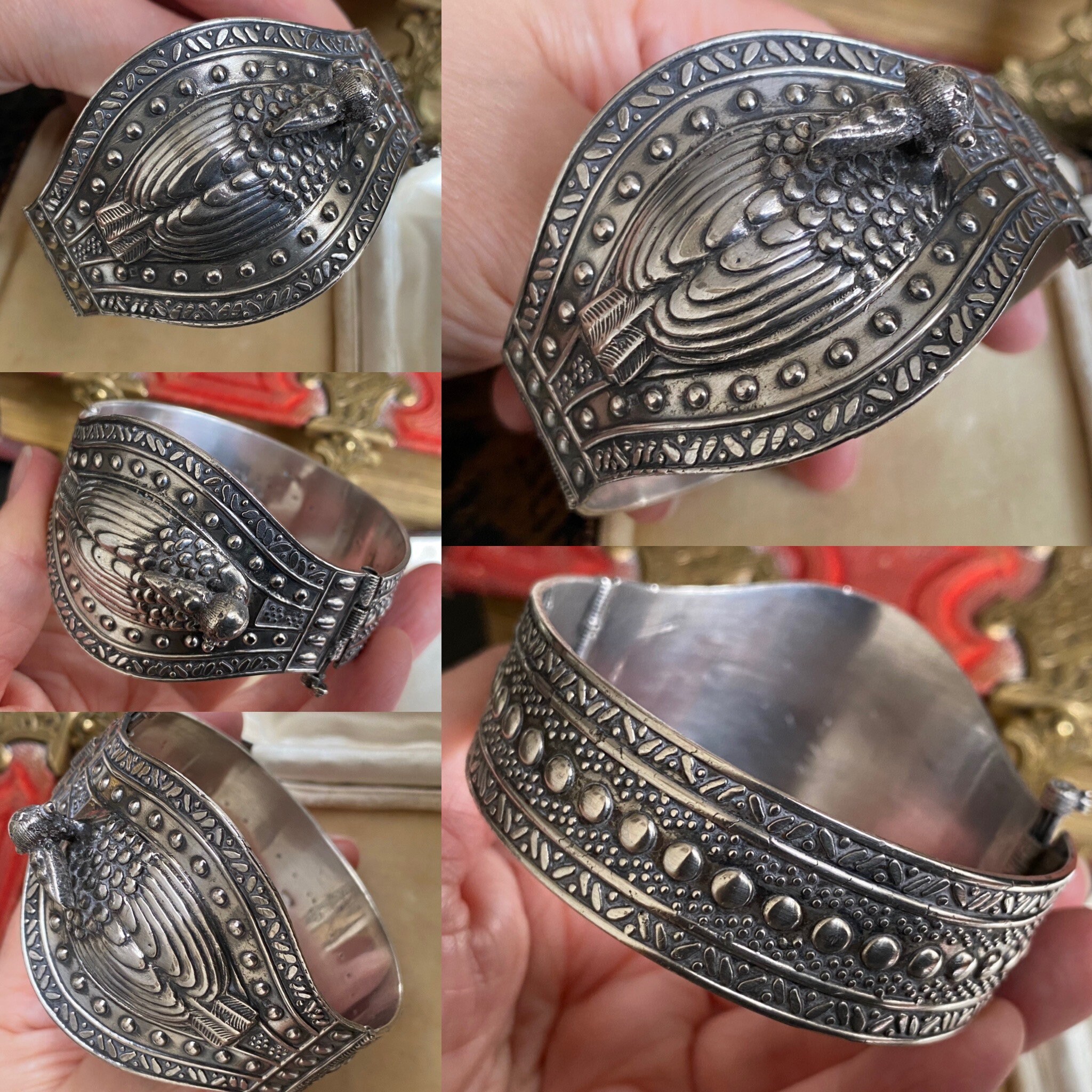 【ALDO】アンティーク風 Adaeriel スネイク 蛇 ブレスレット Unusual Antique /vintage Art Deco Egyptian Sterling Silver