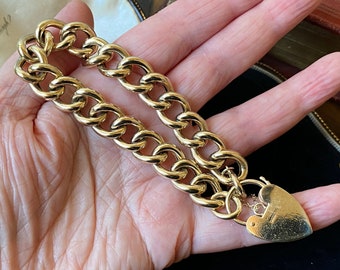 Unusual Vintage English Hallmarked Solid Heavy 375 9k 9ct