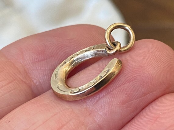 Vintage English hallmarked tiny solid 375 9ct gol… - image 4