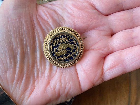 Stunning unusual Antique Victorian 9ct gold & blu… - image 10