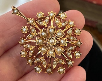 Fantastic Unusual Vintage 750 18ct Gold Sputnik Type Mounted