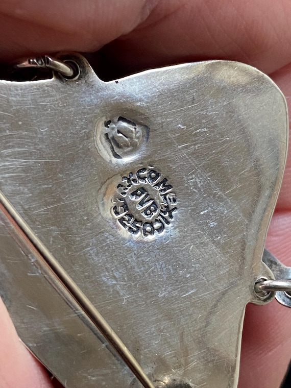 Stunning Unusual Vintage Mexico /mexican Sterling Silver Carved