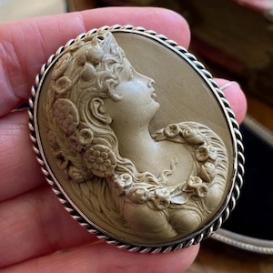 Unusual Antique Victorian Sterling Silver Goddess Flora High