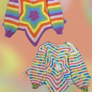 Rainbow Star Sweater (size xl)