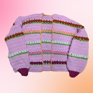 Lesbian Pride Tulip Cardigan (size large)