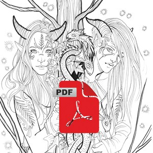 Nature Sisters Single coloring page stand pdf download