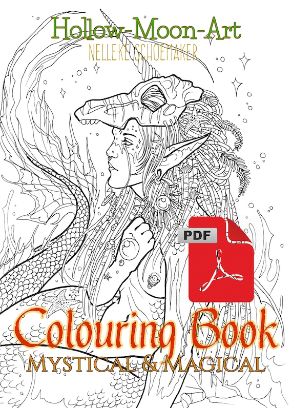 Lineart Coloring book Hollow moon art | Etsy