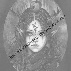 Lillith coloring page grayscale PDF 3 tones