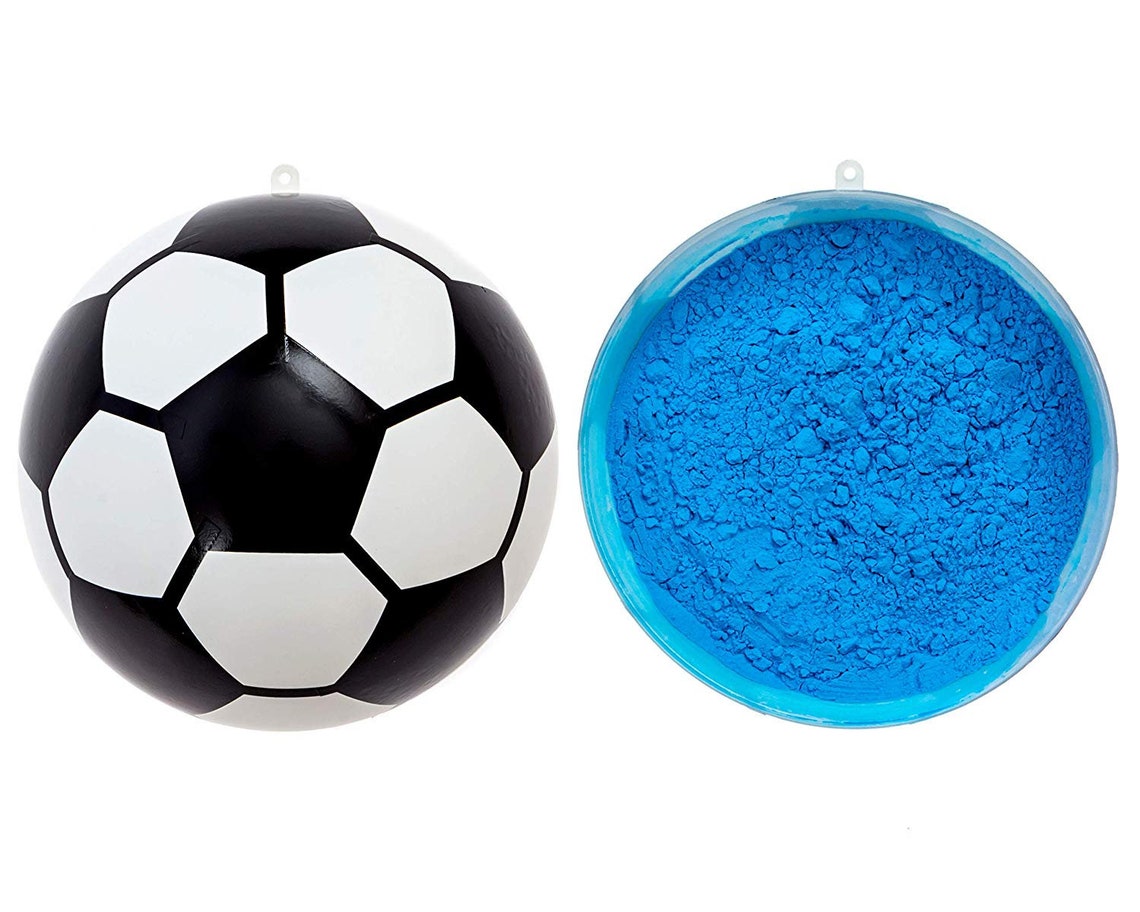 Gender Reveal Soccer Ball Blue and Pink Powder Kit Gender Etsy UK