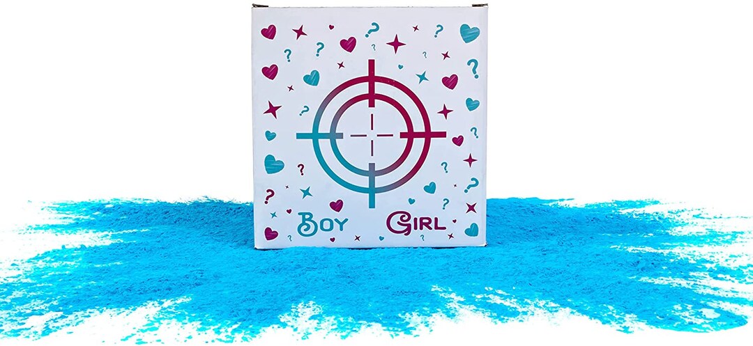 Powder Confetti Shooting Target Gender Reveal, Skeet Shooting Targets, XL  Hanging Targets in Pink, Blue, Green, Purple, Yellow, and Orange 