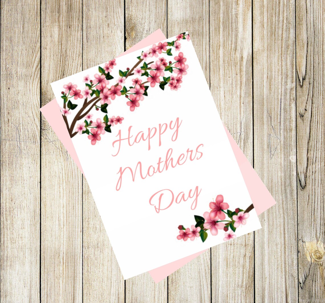 Happy Mothers Day Card Printable Instant PDF Download Gift Simple ...