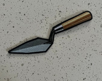 Large Archaeology Trowel Embroidered Iron On Patch - 7 inch