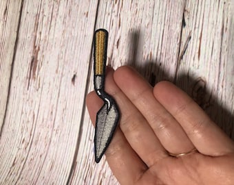 Archaeology Trowel Iron On Embroidered Patch