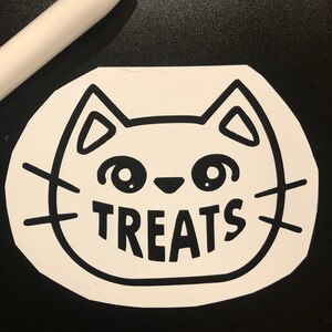 Cat Treats Vinyl Aufkleber - Schriftzug Aufkleber - Pantry Label