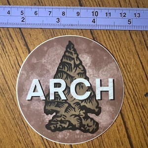 Arch Circle Sticker: Waterproof Matte Vinyl Decal