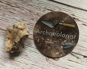 Archaeologist Circle Sticker - Water bottle Aesthetic Stickers • High Quality Water Resistant Matte Sticker Gift