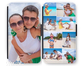 Personalised Phone case Single/Collage Photo Leather Flip Phone Case Cover for Apple iPhone, Samsung, Huawei