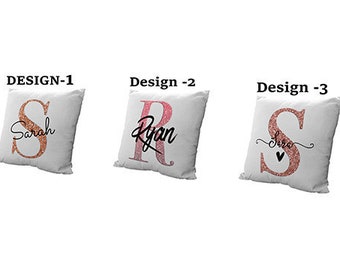 Personalised Name Pillow/Cushion Covers Any Name/Initials Printed Pillow/Cushion Covers.