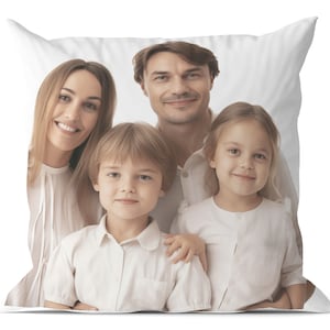 Personalised/Personalized Pillow/Cushion Covers. Add Customised picture/photo/image also any initial/name/text on pillow cushion/cover. image 1