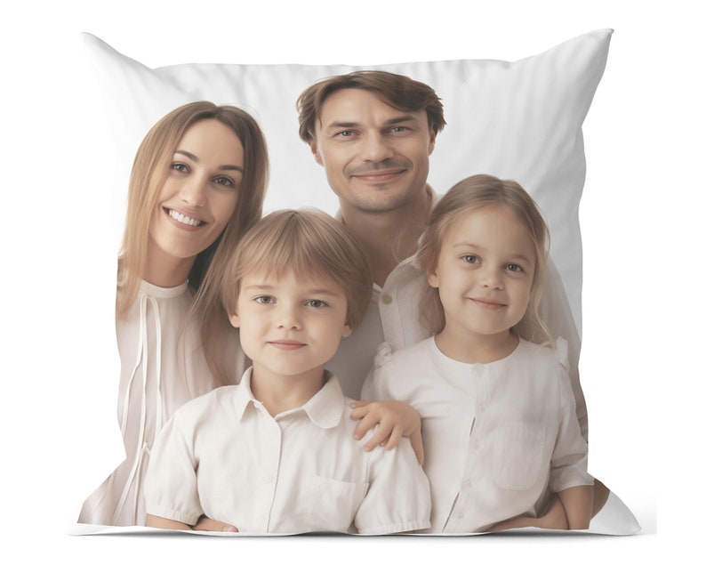 Personalised/Personalized Pillow/Cushion Covers. Add Customised picture/photo/image also any initial/name/text on pillow cushion/cover. image 1