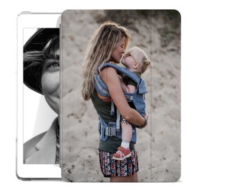 Personalised/Custom Picture Smart Flip Cover for Apple iPad. Any Picture/Photo/Logo Printed with Clear back Auto wake Eco Friendly Case.