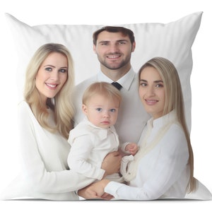 Personalised/Personalized Pillow/Cushion Covers. Add Customised picture/photo/image also any initial/name/text on pillow cushion/cover. image 4