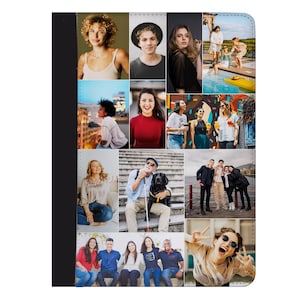 May include: A black-backed collage featuring multiple photographs of people. The images include individual portraits and group shots, arranged in a grid. The photographs depict a variety of individuals and settings.
