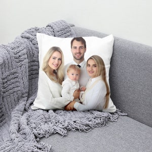 Personalised/Personalized Pillow/Cushion Covers. Add Customised picture/photo/image also any initial/name/text on pillow cushion/cover. image 3