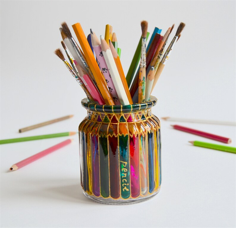 Desk decor Pencil holder Pencil holder for desk Funny Etsy