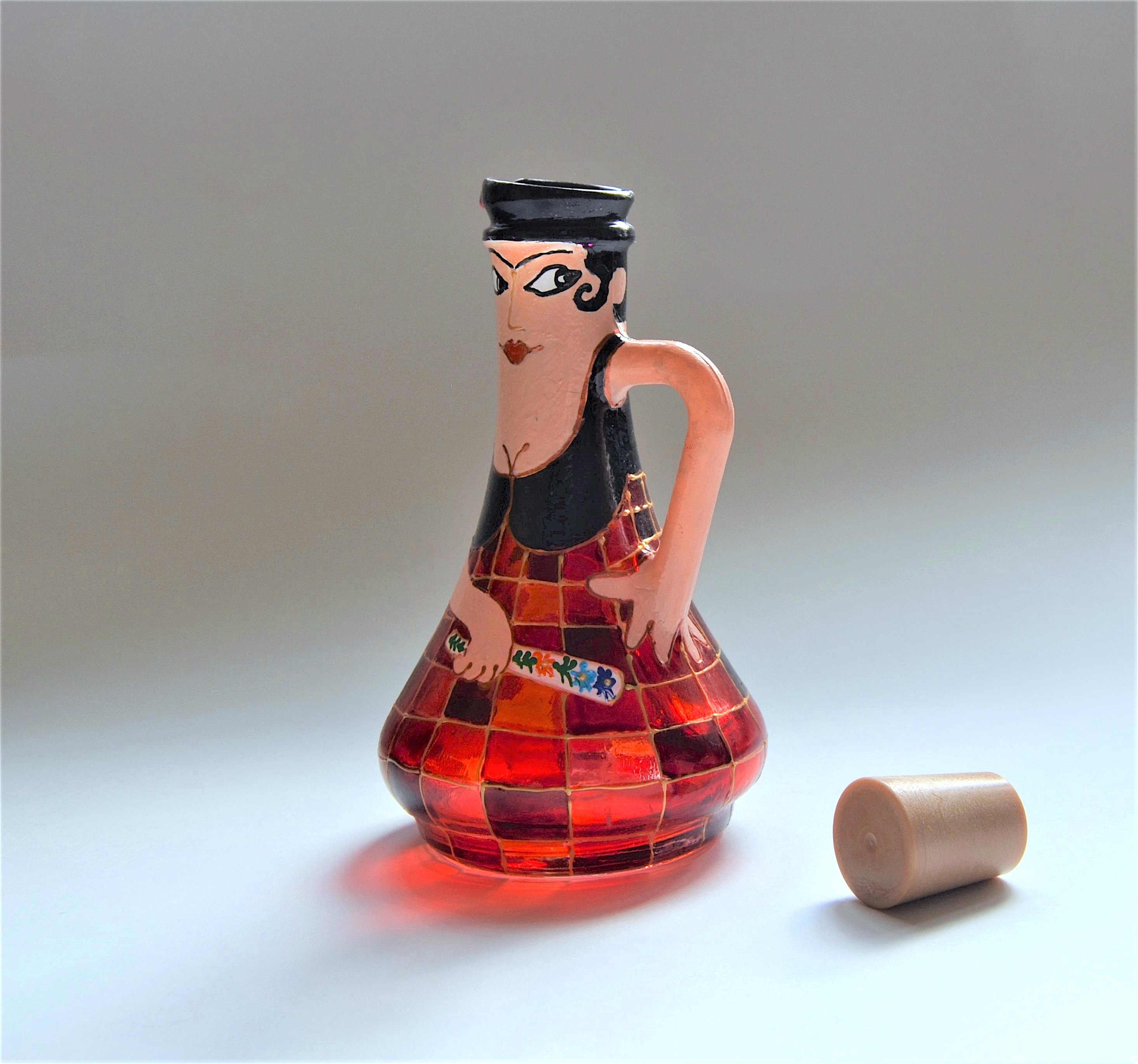 Olive Oil Dispenser Glass Bottle Blue Vase Olive Oil Pitcher Etsy