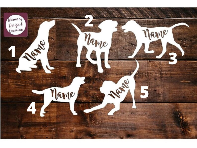 Personalized Lab Car Decal Dog Decal Car Decal Labrador Etsy