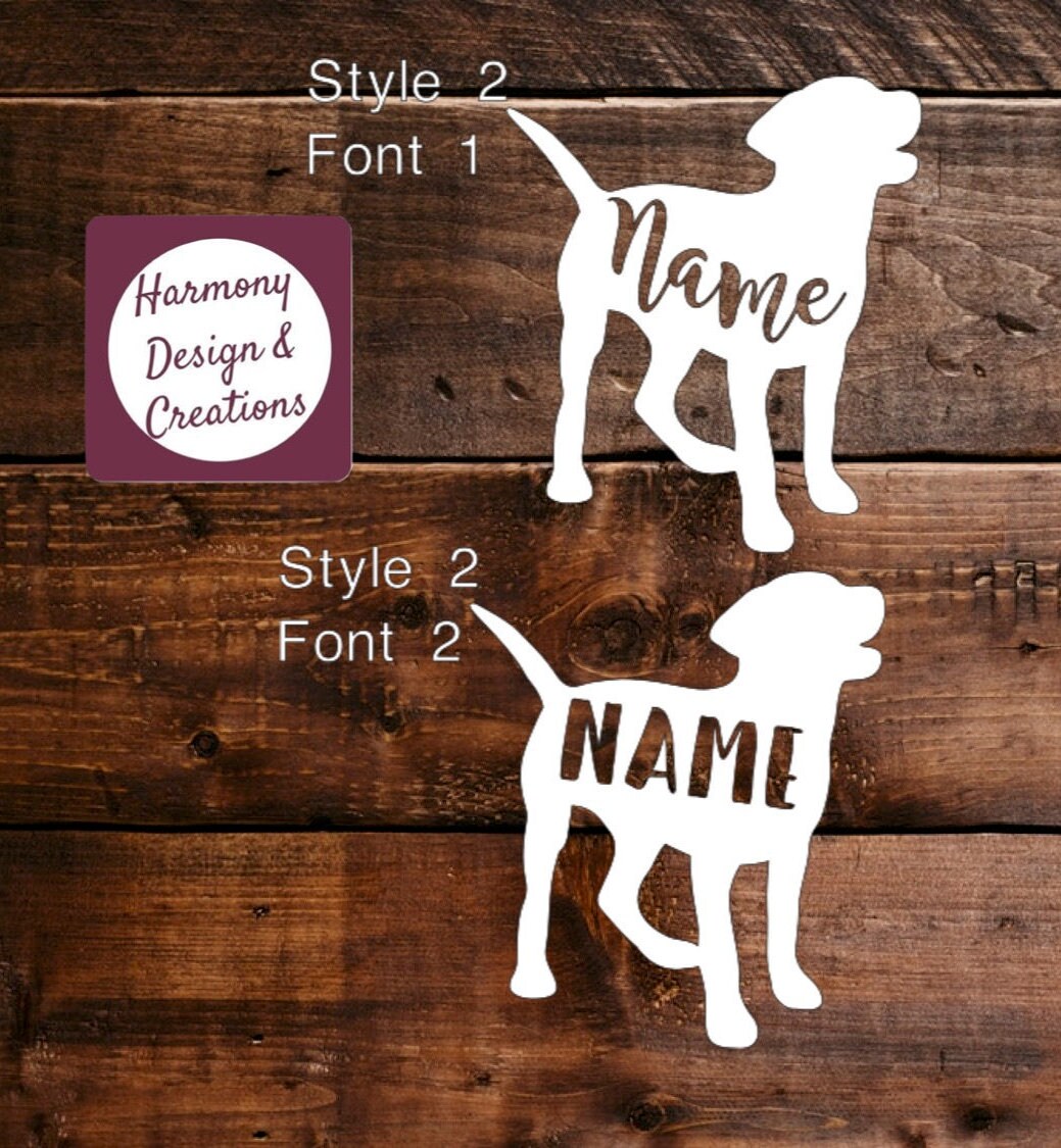 Personalized Lab Car Decal Dog Decal Car Decal Labrador Etsy