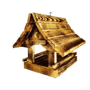 Birdhouse, birdhouse, bird feeder for hanging made of natural wood, handmade