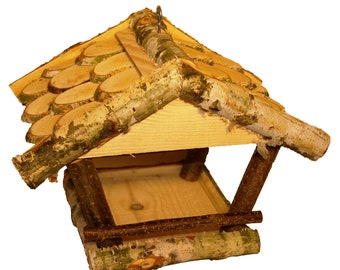 Birdhouse, birdhouse, bird feeder for hanging made of natural wood, handmade