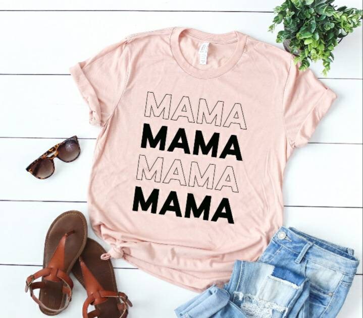 Mama Shirt Great Gift for New Mom Cute Mama Graphic T-shirt | Etsy