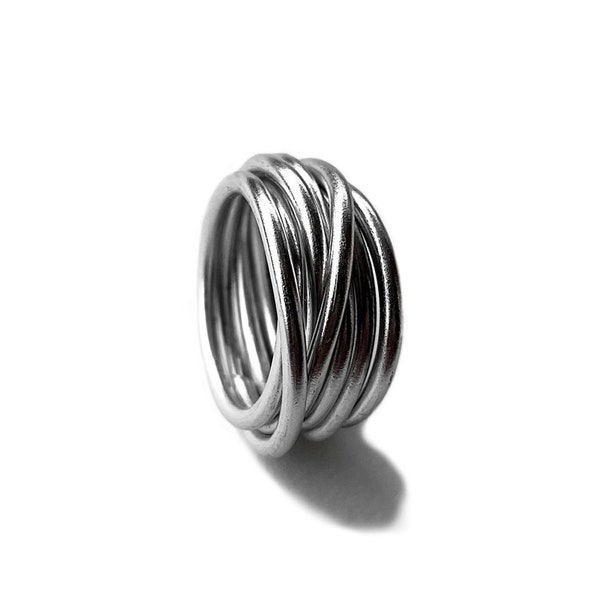 LAMBADA, bague en fil d’aluminium tressé