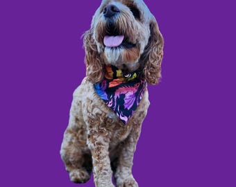 Animal Themed Dog Bandana, Reversible Over-the-Collar Pet Bandanas