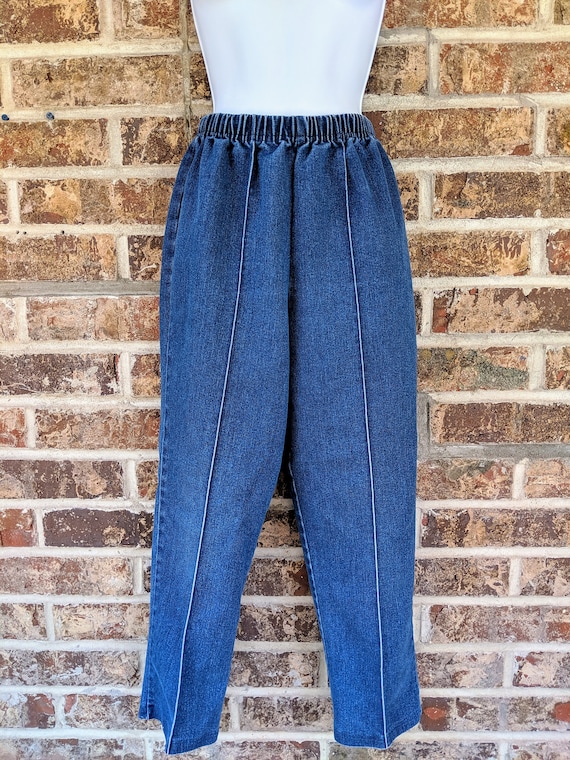 mom jeans elastic waist
