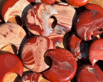 Red Jasper Crystal Moon Carving Crescent phase