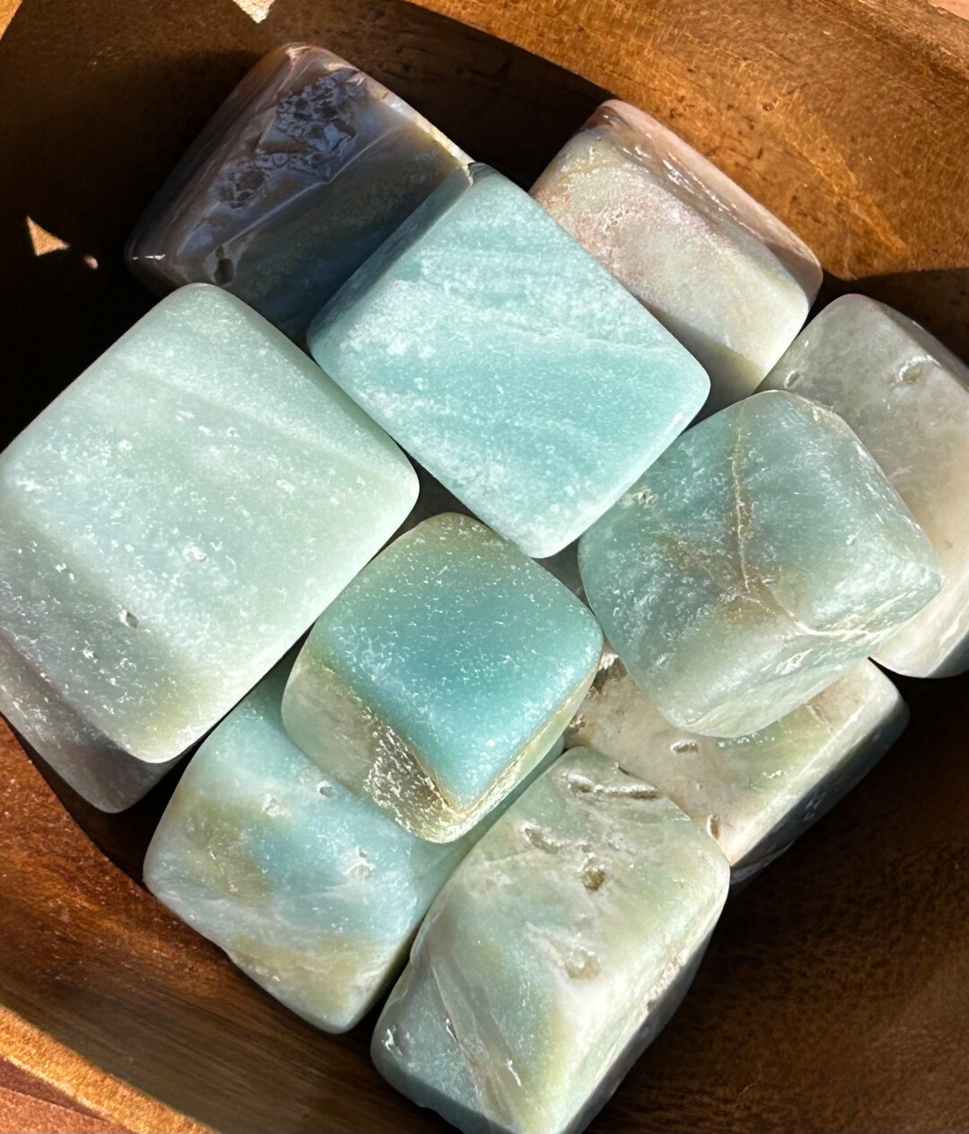 Lot of 12 Pc Caribbean Calcite Crystal Cubes Tumbled Stones Crystals