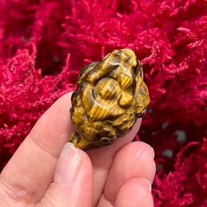 Tiger Eye Money Toad: Feng Shui Crystal Carving