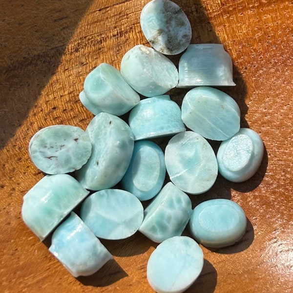 Larimar crystal mini cabs jewelry making supplies wire wrapping cabochon flat back no hole bead wrap ring earrings glue stackable flat top