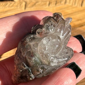 Garden Quartz Money Toad: Crystal Frog Carving (1.25-1.5 inch)