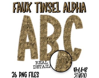 Conjunto de alfabeto falso de enfeites de Natal, enfeites de Natal alfa PNG, enfeites de Natal dourados, letras de enfeites de Natal, conjunto alfa, PNG alfa de Natal, download digital, alfabeto